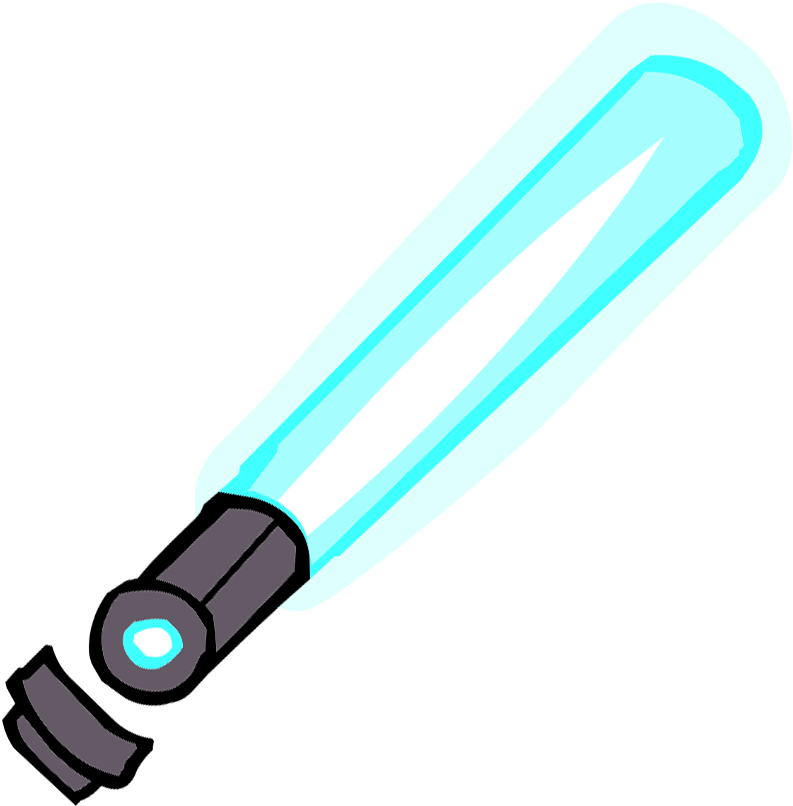 Cartoon Lightsaber Illustration PNG Image