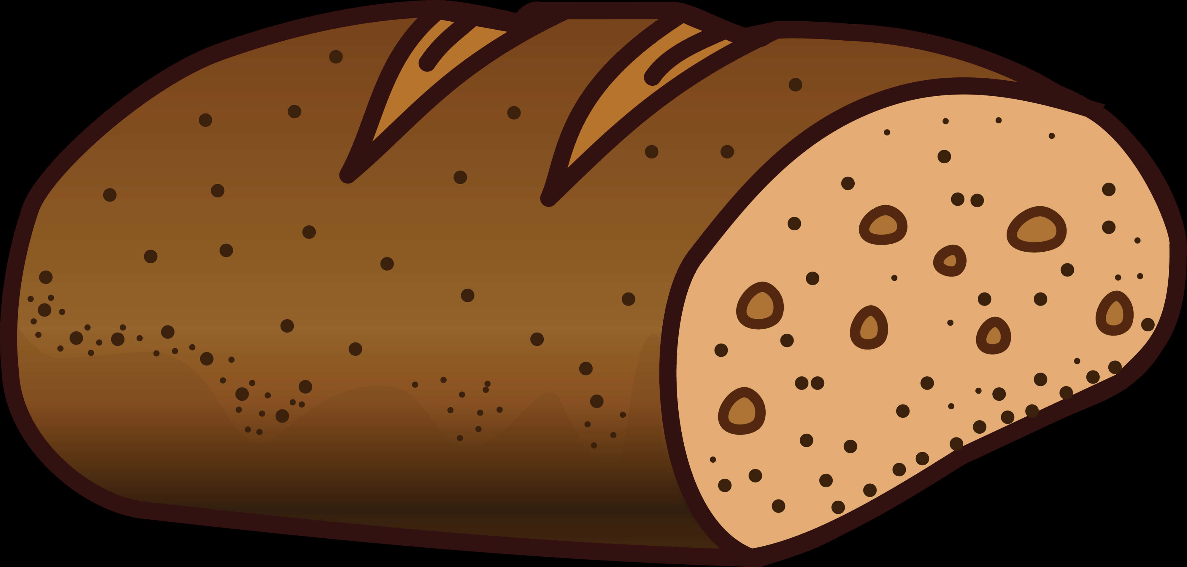 Cartoon Loafof Bread PNG Image