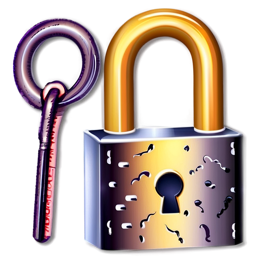 Cartoon Lock Png 32 PNG Image