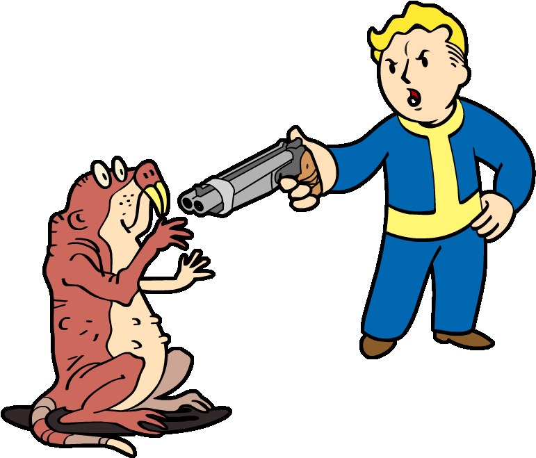 Cartoon Man Aiming Gunat Mutant Rat PNG Image