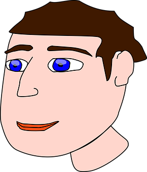 Cartoon Man Portrait PNG Image