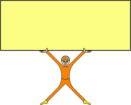 Cartoon Man Splitting Background Colors PNG Image