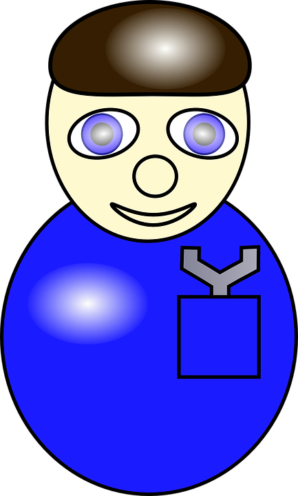 Cartoon Mechanic Character PNG Image