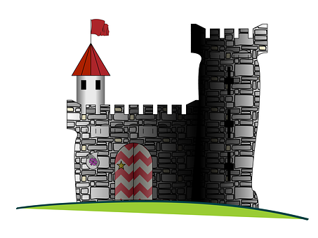 Cartoon Medieval Castle Illustration PNG Image