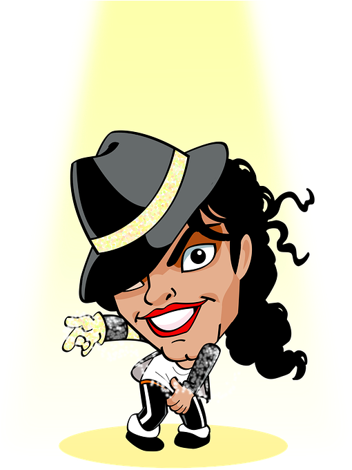 Cartoon Michael Jackson Illustration.png PNG Image