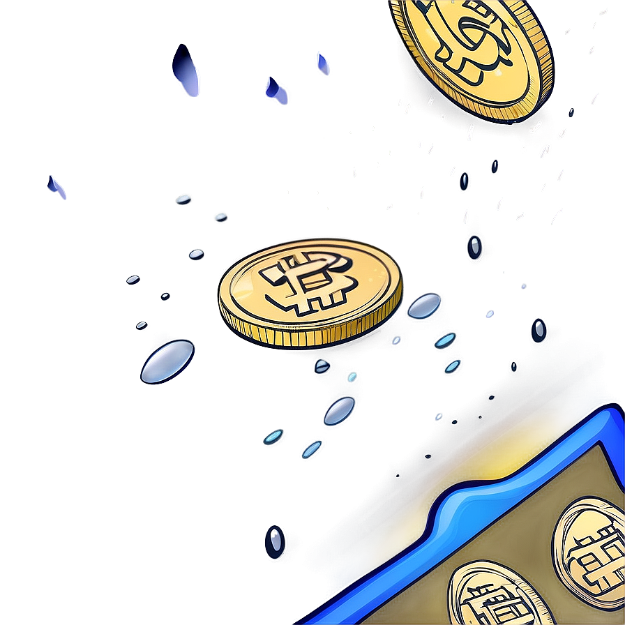 Cartoon Money Rain Png Tas PNG Image