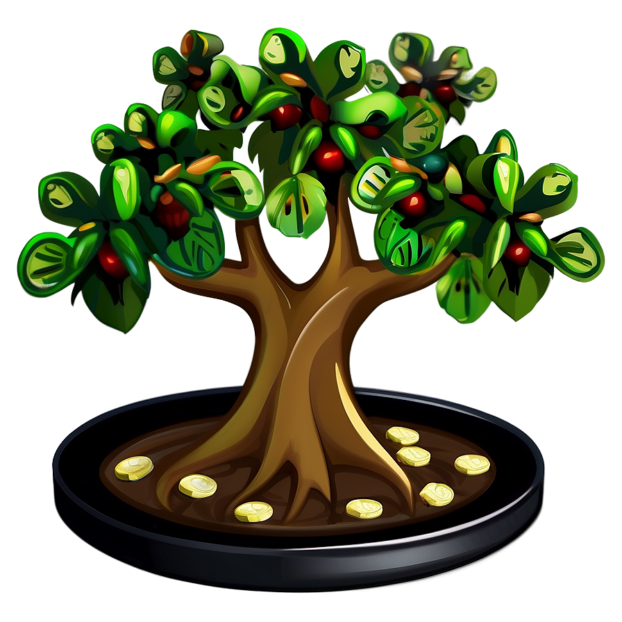 Cartoon Money Tree Png Thi80 PNG Image