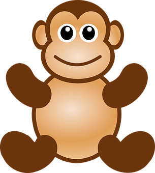 Cartoon Monkey Graphic PNG Image