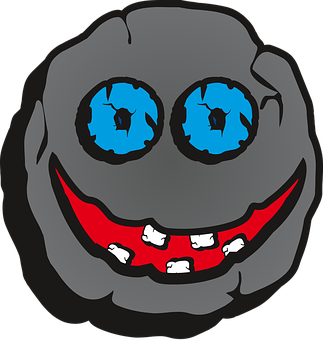 Cartoon Monster Face Graphic PNG Image