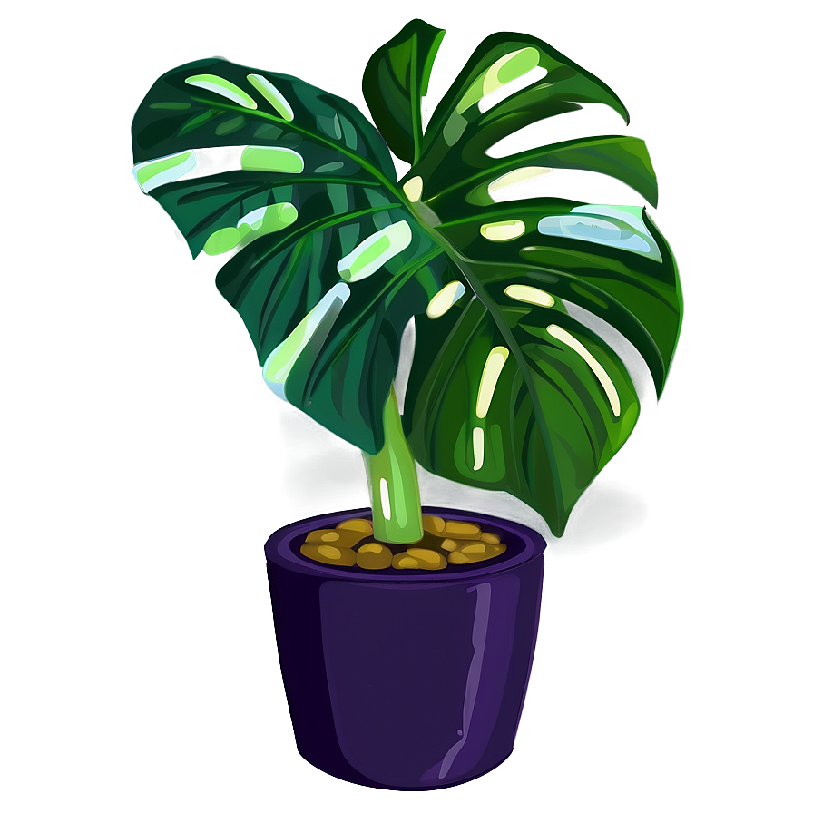 Cartoon Monstera Plant Png 72 PNG Image