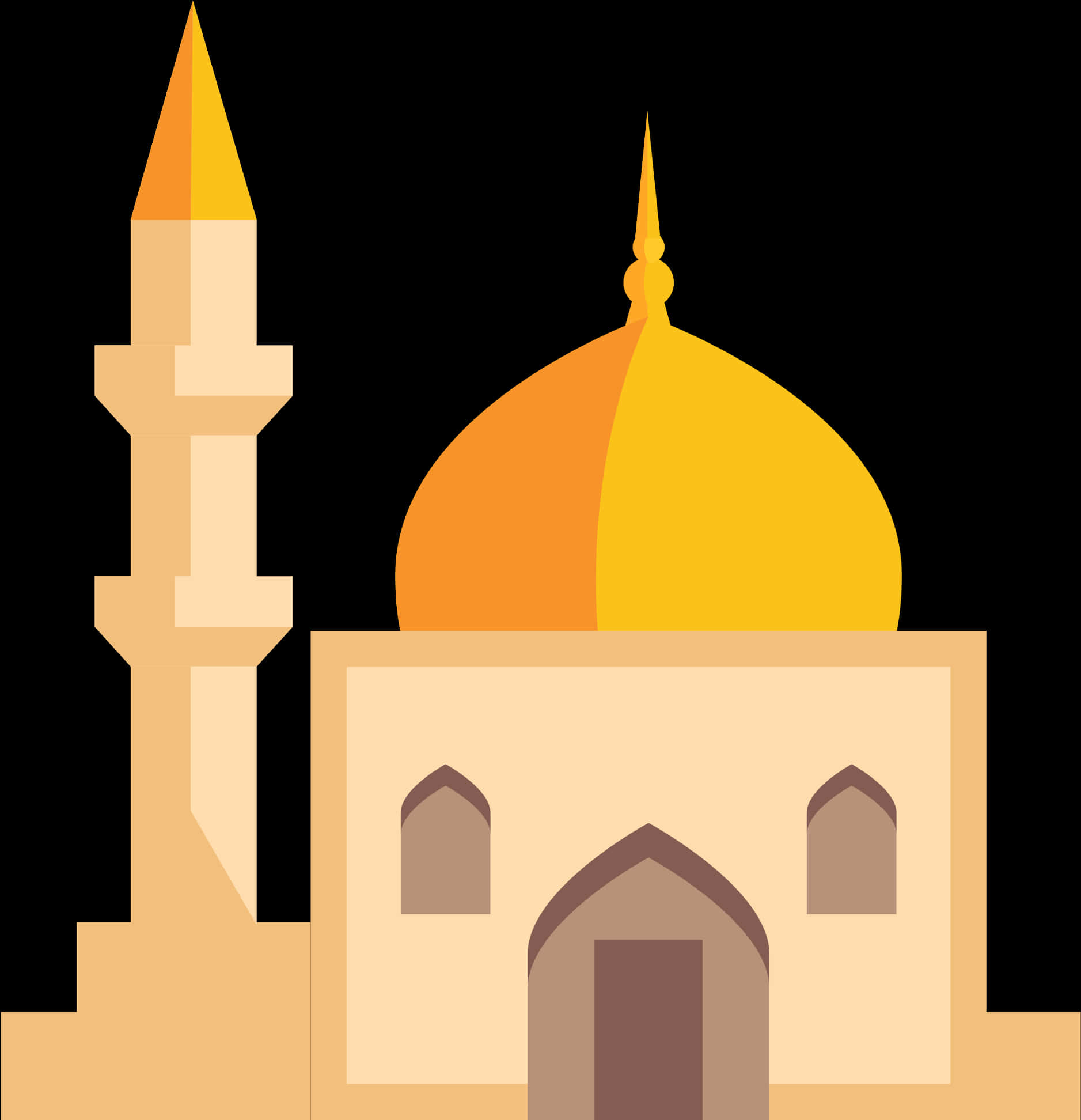 Cartoon Mosque Vector Illustration PNG Image