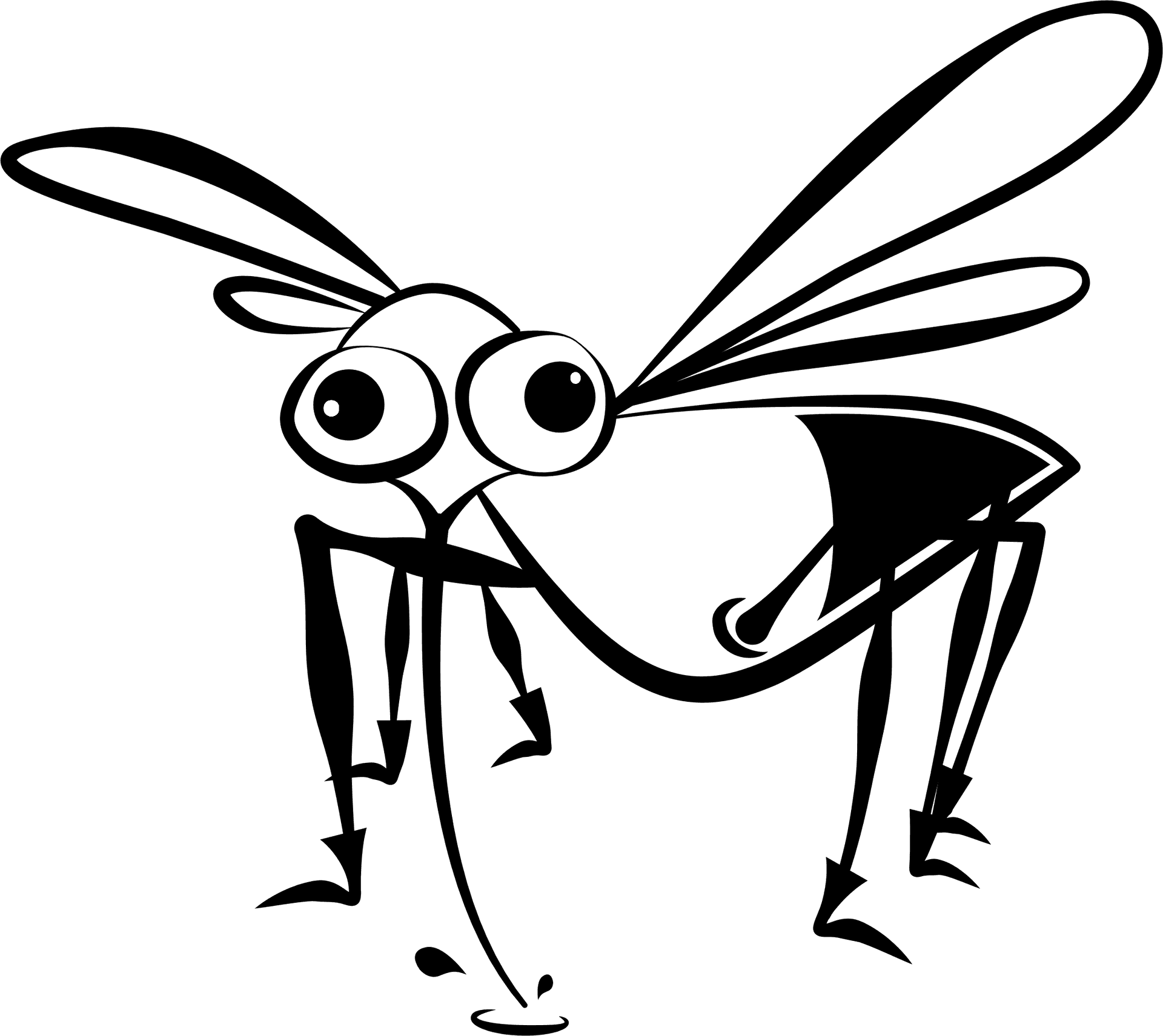 Cartoon Mosquito Character PNG Image