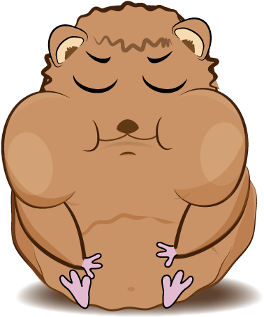 Cartoon Muscular Hamster PNG Image