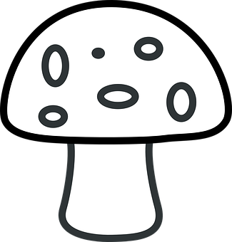 Cartoon Mushroom Graphic PNG Image