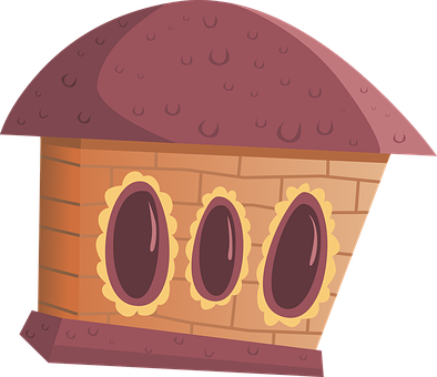 Cartoon Mushroom House Graphic PNG Image