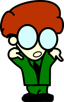 Cartoon Nerd Character_ Vector PNG Image