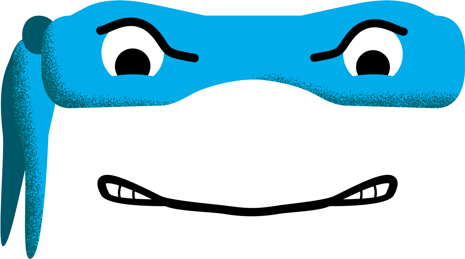 Cartoon Ninja Face Vector PNG Image