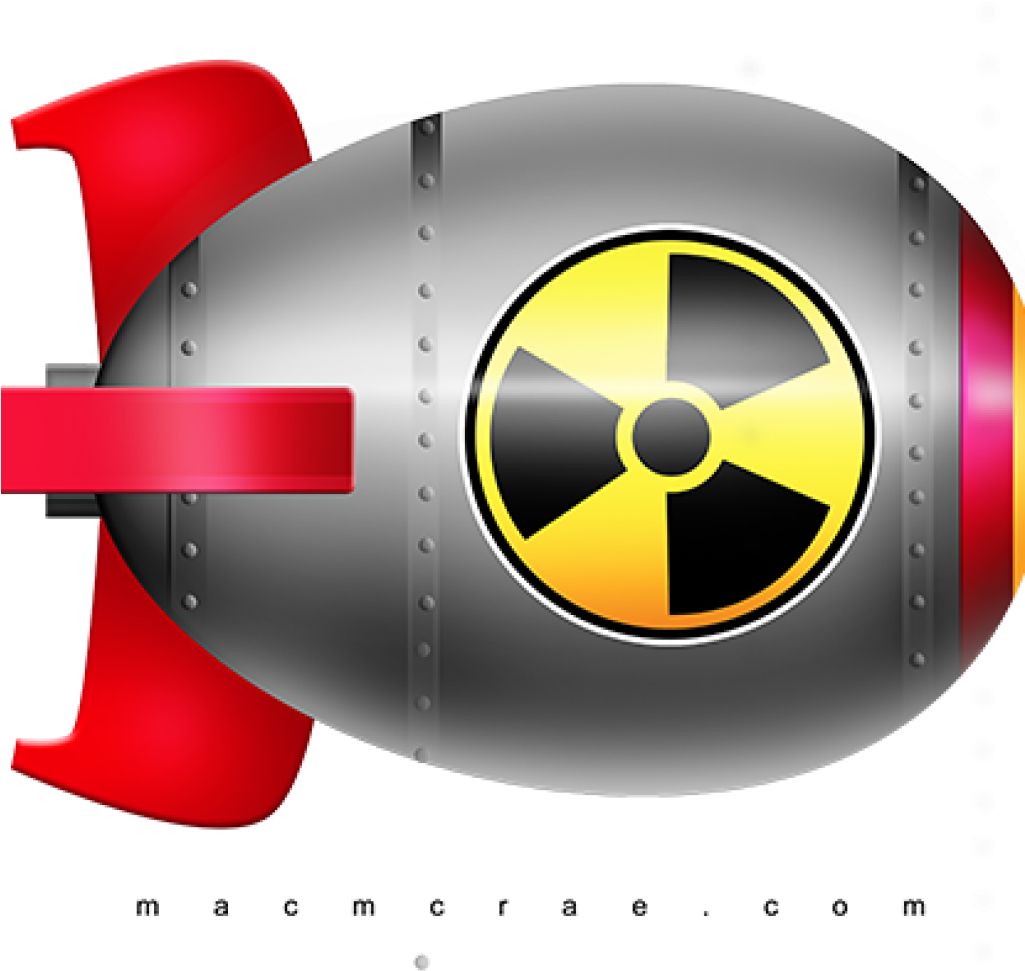 Cartoon Nuclear Bomb Icon PNG Image