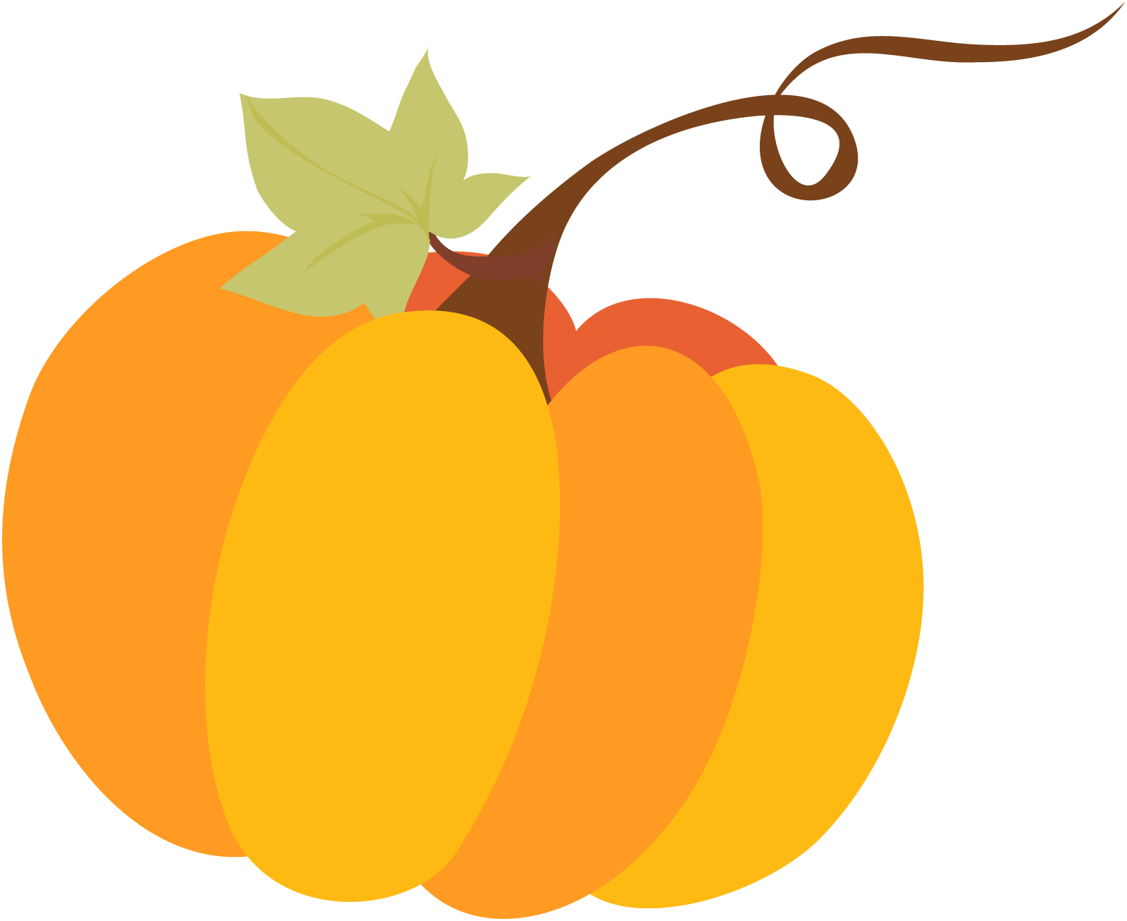 Cartoon Orange Pumpkin Vector PNG Image