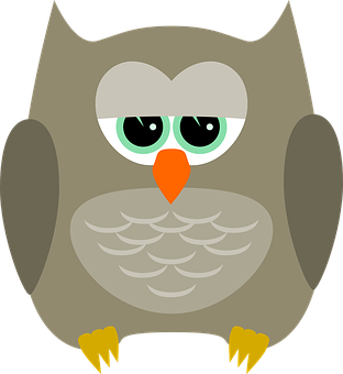 Cartoon_ Owl_ Vector_ Illustration PNG Image