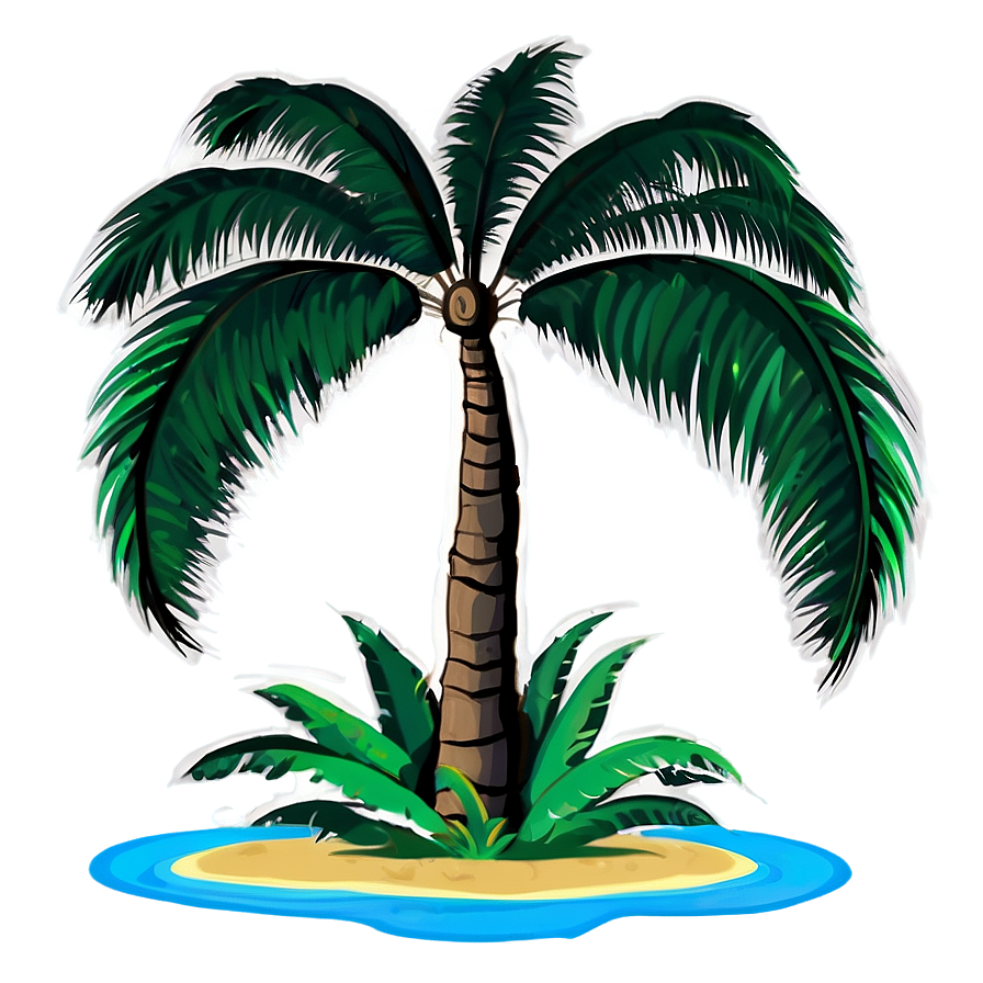 Cartoon Palm Tree Paradise Png 51 PNG Image