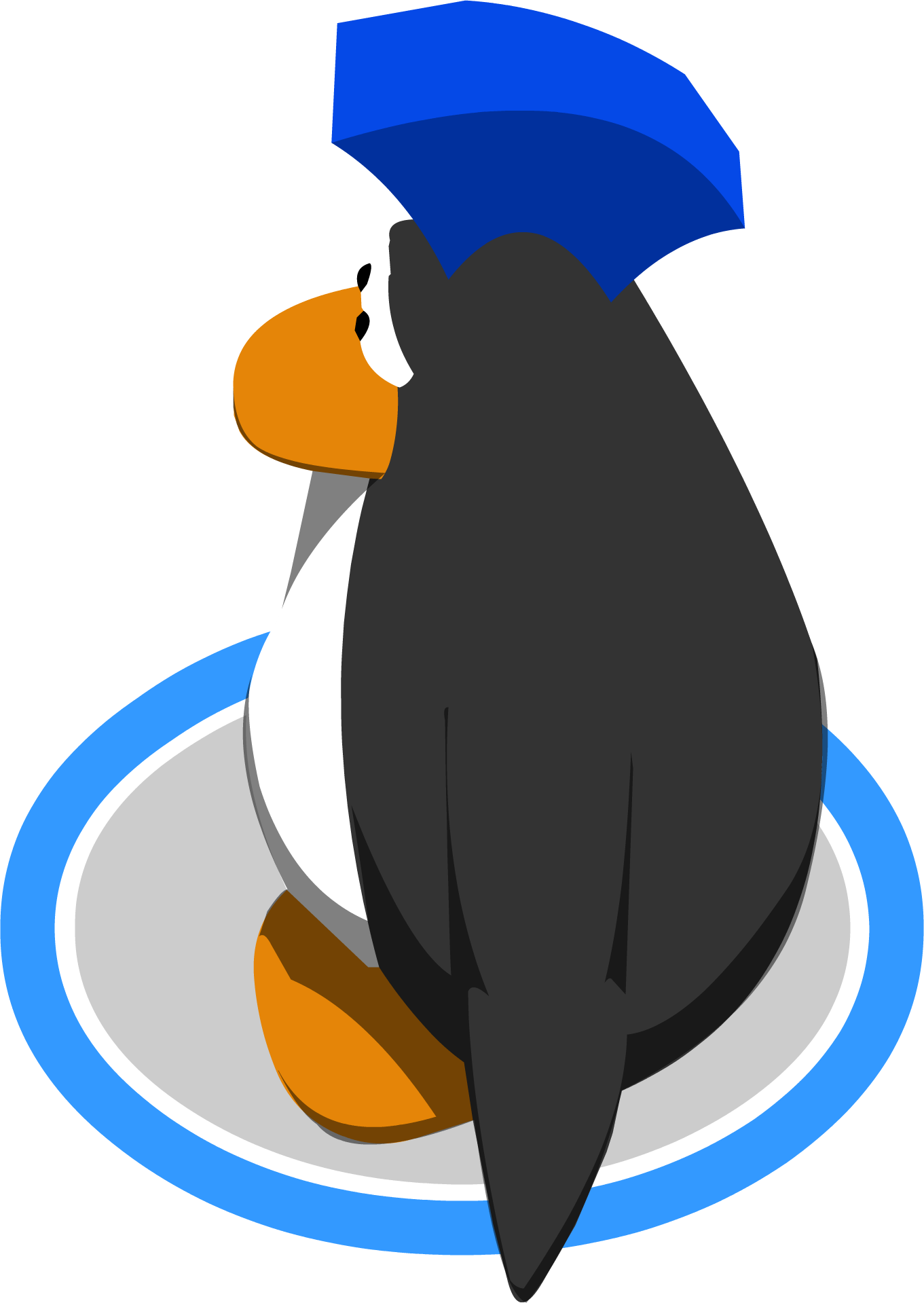 Cartoon Penguin Graduation Cap PNG Image