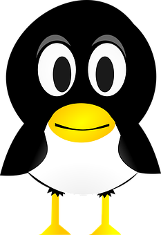 Cartoon Penguin Portrait PNG Image