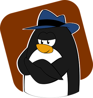 Cartoon Penguinwith Hat PNG Image