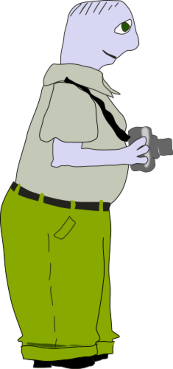 Cartoon Photographer Character PNG Image