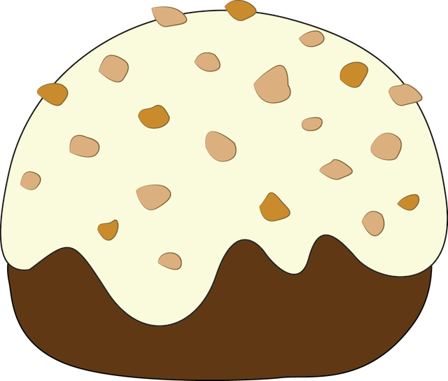 Cartoon Pie With Icingand Sprinkles.png PNG Image