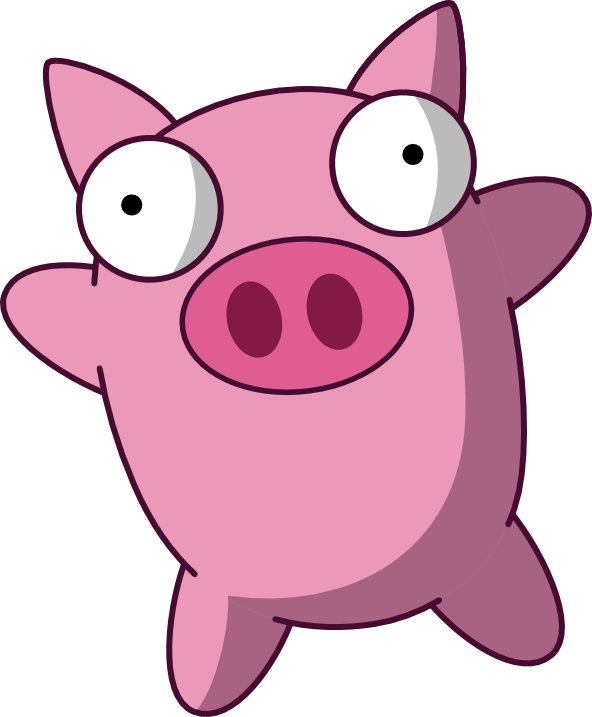 Cartoon Pig Character Illustration PNG Image