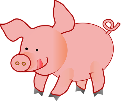 Cartoon Pig Illustration PNG Image