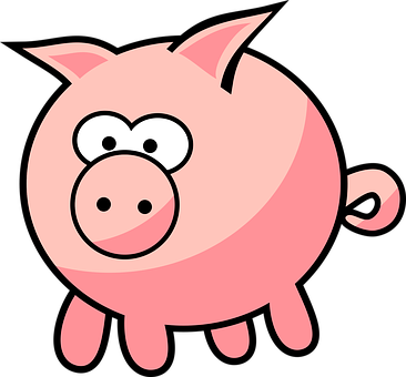 Cartoon Pig Vector Illustration PNG Image