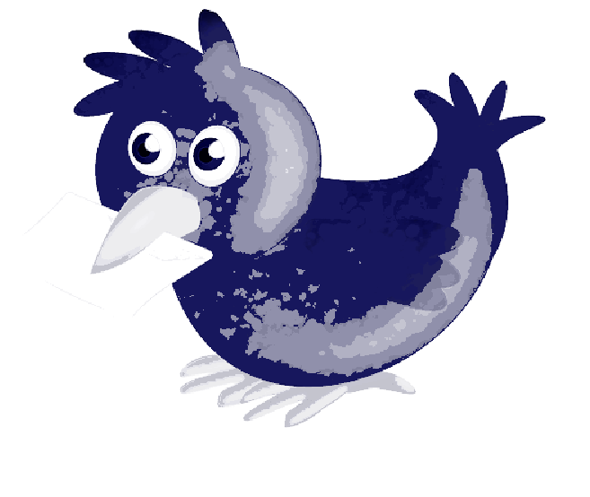 Cartoon Pigeon Carrying Letter PNG Image