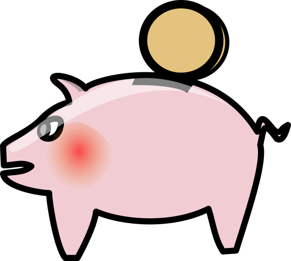 Cartoon Piggy Bank Vector PNG Image