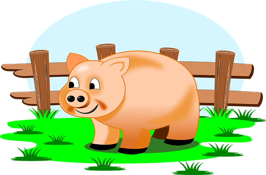 Cartoon Pigon Farm PNG Image