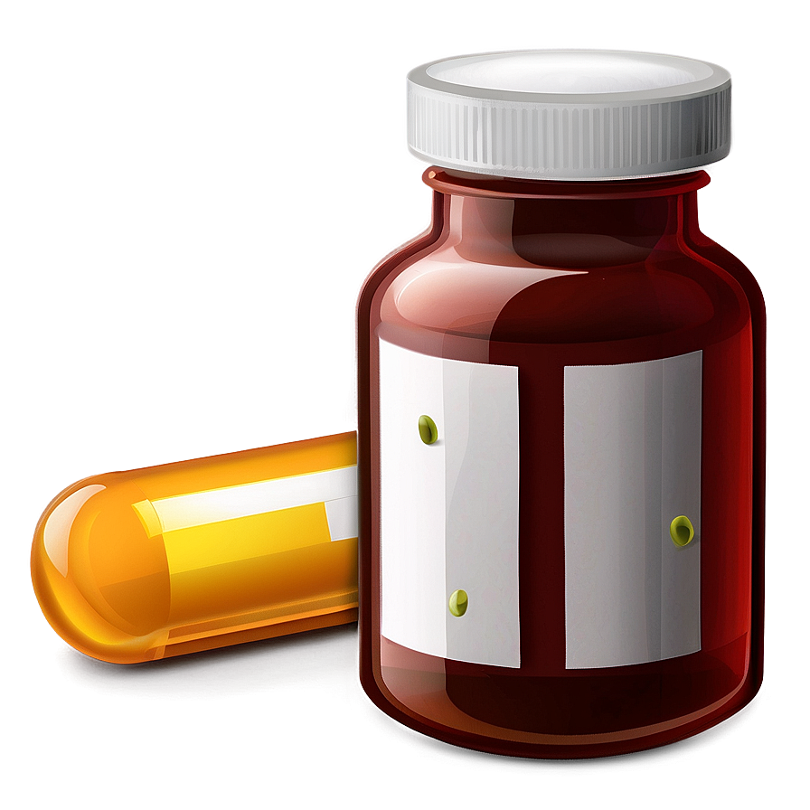 Cartoon Pill Bottle Png Cti PNG Image