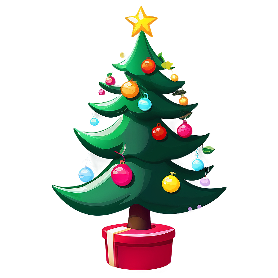 Cartoon Pine Tree Christmas Png 2 PNG Image