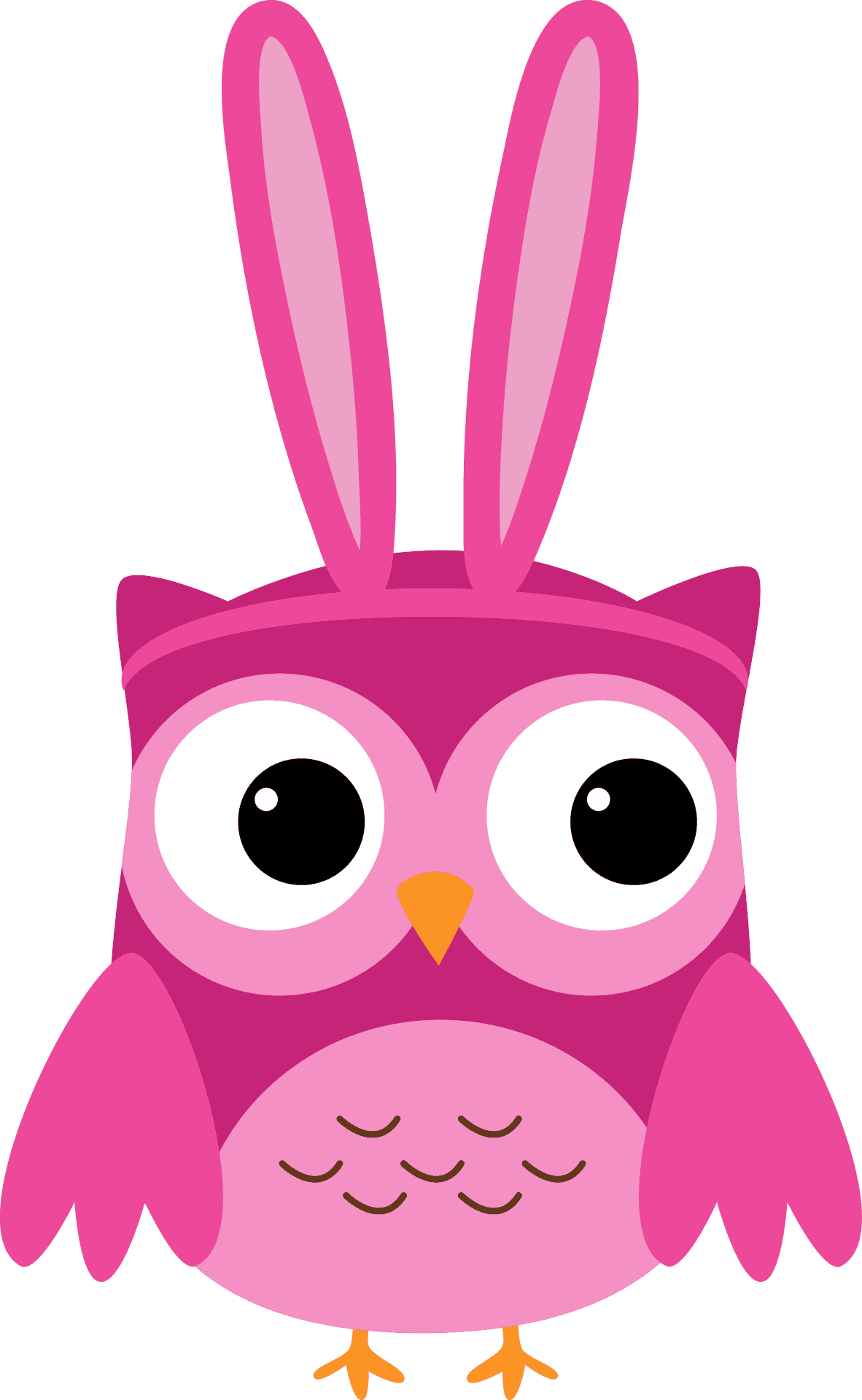 Cartoon Pink Owl Illustration PNG Image