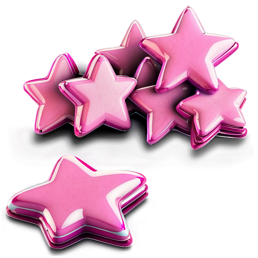 Cartoon Pink Stars Png Cik56 PNG Image