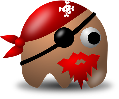 Cartoon Pirate Emoji Graphic PNG Image