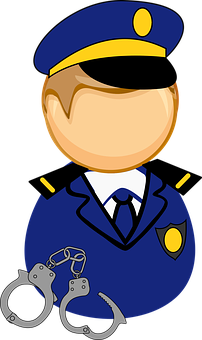 Cartoon Police Officer Graphic PNG Image