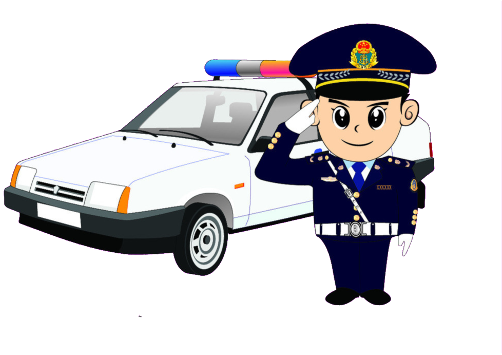 Cartoon Police Officerand Patrol Car PNG Image