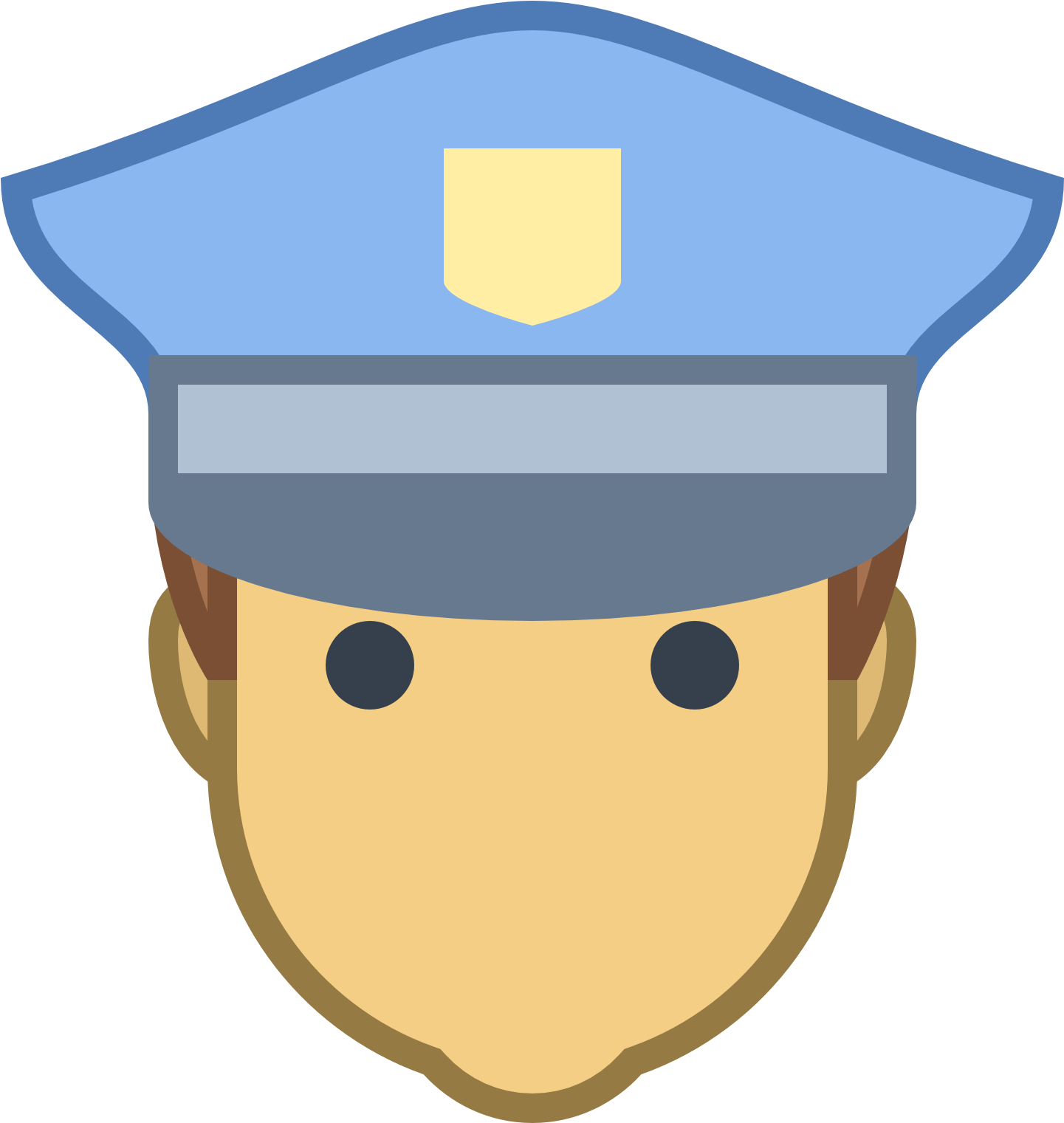 Cartoon Policeman Icon PNG Image