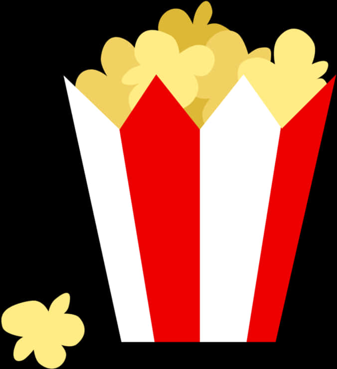 Cartoon Popcorn Box Graphic PNG Image