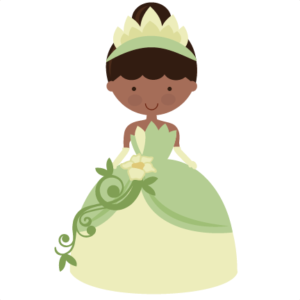 Cartoon Princessin Green Gown.png PNG Image