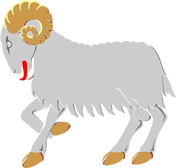 Cartoon Ram Illustration PNG Image