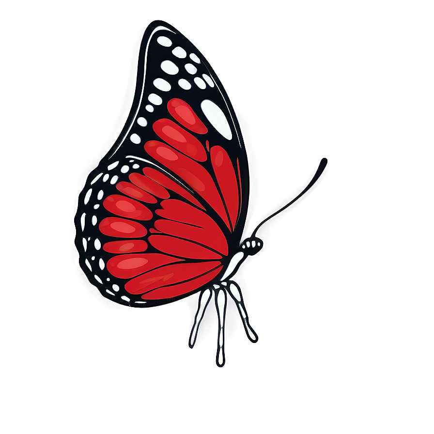 Cartoon Red Butterfly Png Sbp20 PNG Image