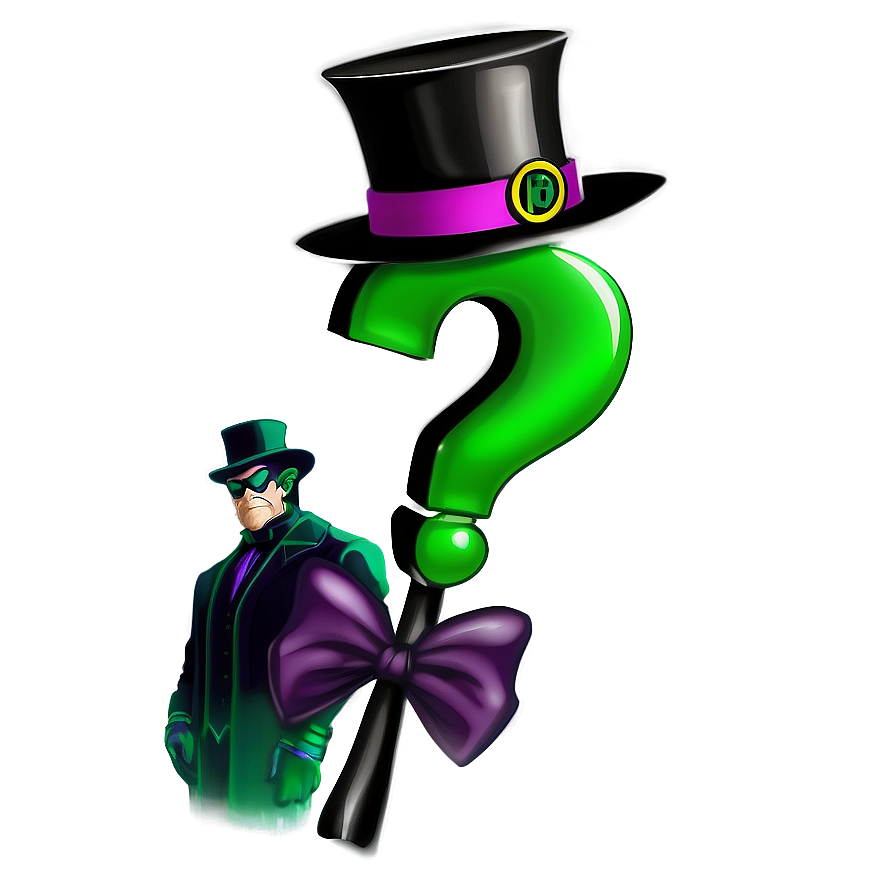 Cartoon Riddler Question Mark Png Qbn PNG Image