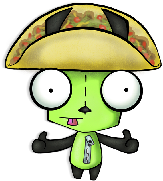 Cartoon Robotin Taco Hat PNG Image